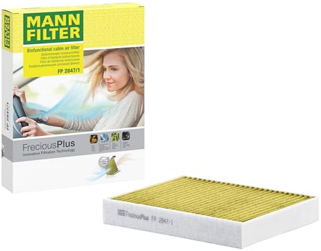 MANN-FILTER, FP 2847/1 Innenraumfilter, Premium-biofunktional | Für PKW, Staub- und Pollenfiltration, Reduzierung von Gerüchen und Gasen, Echte OE-Technologie