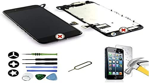 Mobilevie Ecran Complet pour iPhone 7 Plus Blanc : LCD Retina + Vitre Tactile Tout Assemblé sur châssis