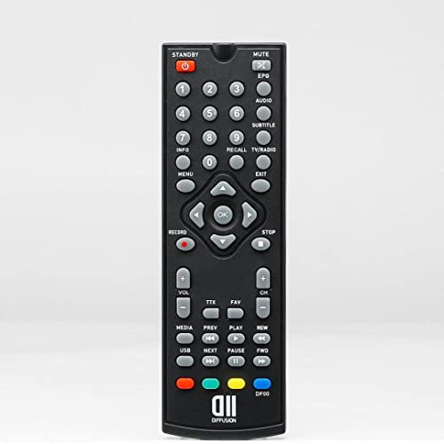 D2 Diffusion D2TNVIEWNTC Télécommande de Décodeur Noir