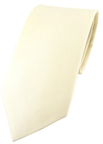 TigerTie Designer Krawatte in einfarbig Uni - 100% Baumwolle - Krawattenbreite 8 cm