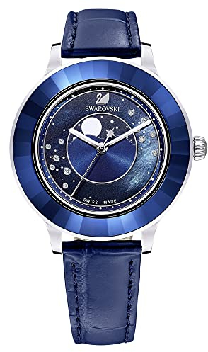 Swarovski Octea Lux Sport Uhr, Metallarmband, Blau PVD