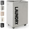 Rieeyrslza Bac à Linge avec Roues 65L Pliant Corbeilles à Linge Tissu Oxford Grand Panier à Linge Trieur de Blanchisserie avec Poignées, Stockage de Couvertures Vêtements Oreillers (Gris Clair)