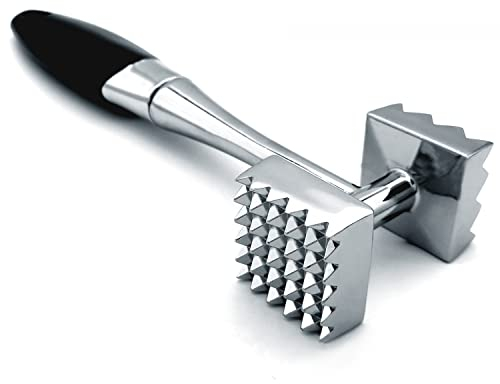 Meat Tenderizer, Dual-Sided Nails Meat Mallet, Meat Hammer Used for Steak, Chicken, Fish，Meat Pounder With Rubber Comfort Grip Handle, 8.8 inches Meat Tenderizer Tool