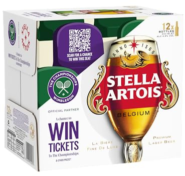 Stella Artois Premium Lager Beer Bottle, 12 x 330ml