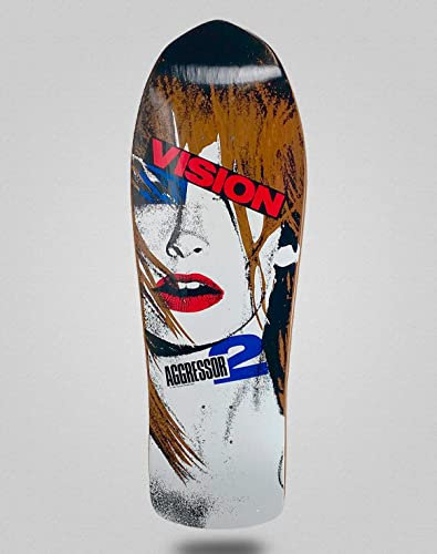 Vision Monopatin Skateboard Aggressor 2 Concave Reissue Brown Deck 10