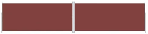 vidaXL Toldo Lateral retráctil marrón 220x1000 cm