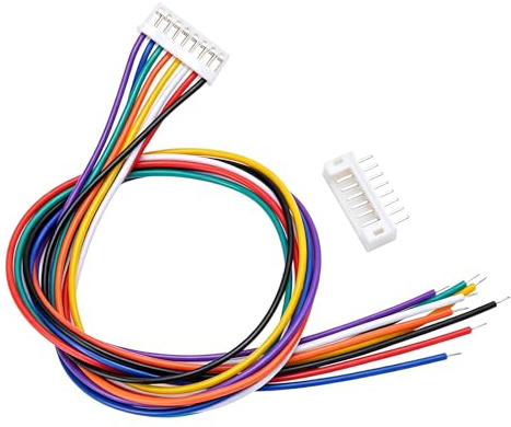 Fyearfly JST 8-Pin Connector, 10-Sets JST 8Pin 30cm Serial Cable 26AWG PH 2.0mm Pre-Crimped Female Adaptor+Male Plug, for Lipo Battery Balance Lead, 3D Printer