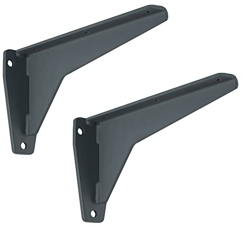 Gedotec Console pour charges lourdes | 2 pcs - support d'étagère angulaire | MIRA Strong | longueur 780 mm | capacité de charge 500 kg par paire | support d'étagère en acier massif gris