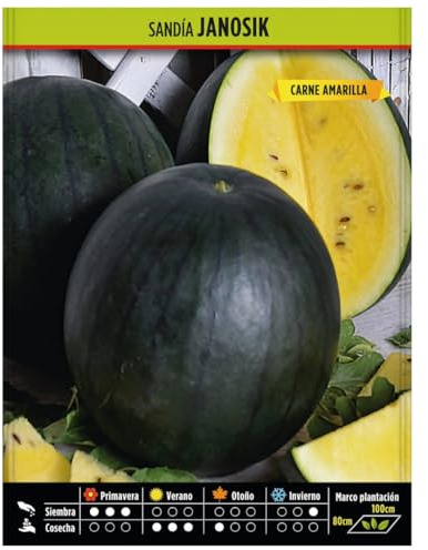 Semillas Hortícolas - Sandia Janosik carne amarilla - Semillas lista para plantar
