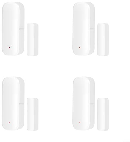 RANRAO für TUYA Smart WiFi Türsensor mit Ndow-Sensor, Alarm-Detektor, Wi-Fi-Smart-Türsensor, Türmagnet mit Sprachunterstützung, 4 Stück