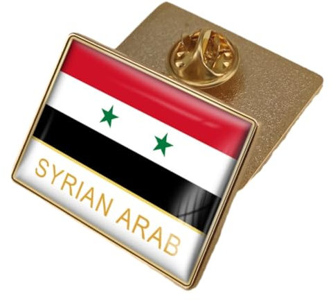 Anstecknadel Mit Flagge Der Arabischen Republik Syrien – Anstecknadel, Brosche, Flagge, Neuheit, Geschenk, Anstecknadel, Krawattennadel, Abzeichen, Zubehör, Flaggenbrosche, Anzug, Kleidung, Schal,