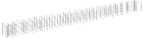 Makastle Jardinière Gabion surélevée en métal, bac à Plantes, jardinière, bac à Plantes, pour Balcon et Jardin, 450 x 30 x 30 cm