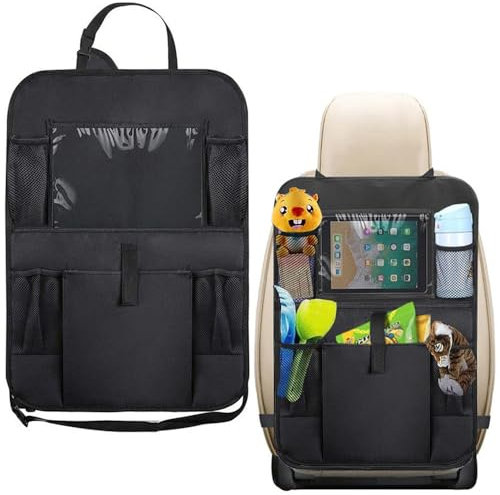 TAIHE Autositz Organizer, Rückenlehnenschutz Auto Kinder, Multi Pocket Auto Organizer, Oxford Tuch Rücksitzschoner, Wasserdicht Organizer Auto Rücksitz kinder