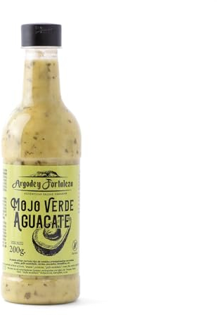 Argodey Fortaleza Salsa Mojo verde de aguacate 200g - Perfecta y Versatil para Untar con Pan, Tostadas, Arepas, Papas