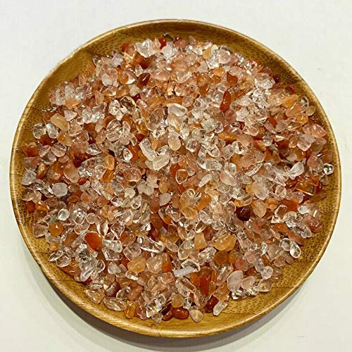 EKFBQBGW 50g 2-4mm Pierres de Cristal de Quartz Rouge Naturel graviers adaptés à la décoration d'aquarium Gravier de Pierre Naturelle décoration de la Chambre