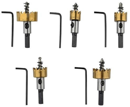 16–30 mm Metall-Lochschneider-Set, Spitzenkernbohrer für Holz, Stahl, Blech, Reibahle, Löcher, Expander, 5 Stück, Bohrer, Lochschneider