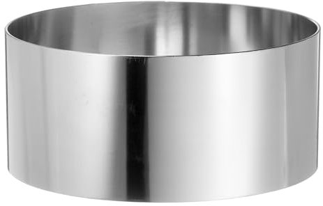 QUARKZMAN Anello per Torta Rotondo 4 x 2 Pollici Acciaio Inossidabile Senza Saldature Anello per Dolci Mousse Specchio Rivestito per Cottura Strumento Preparazione