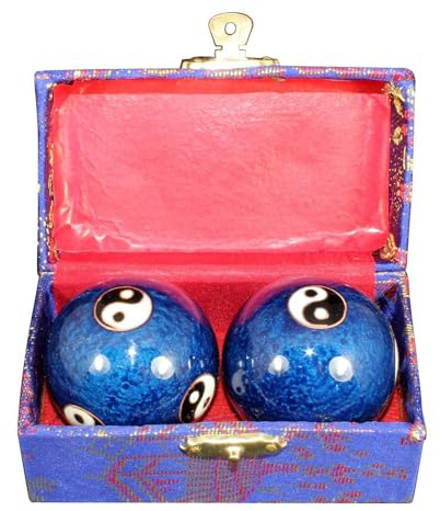 Meditationsbollar, Baodingbollar | 2 x 1,85 tum kinesiska Baoding-bollar - Kinesiska medicinska bollar, meditationskulor i metall, hälsobollar med klockor för att lindra händerna