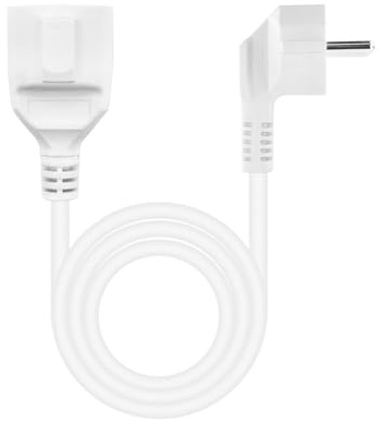 Cavo prolunga Schuko bianco da 2 m, con prese multiple, ideale per estendere alimentazione elettrica in casa e ufficio.