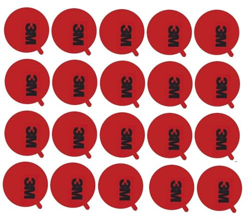 Nastro di montaggio biadesivo, resistente, impermeabile, adesivo di montaggio forte, striscia LED in schiuma per auto, casa, ufficio, decorazione, realizzato con 3 M CP5108 (25 mm diameter_20 Piece)