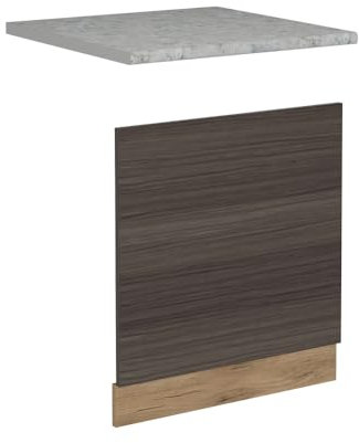 Vicco Frontal para lavavajillas R-Line, Gris Noble, 60 cm, ET Mármol
