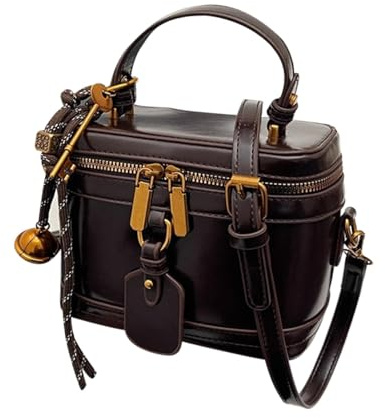 Generisch Pu Square Bag, Small Box Leather Tote, 7.09 Inch Removable Strap Design, Compact Size, Stylish Womens Handbags for Women, Special Occasions, Travels Use