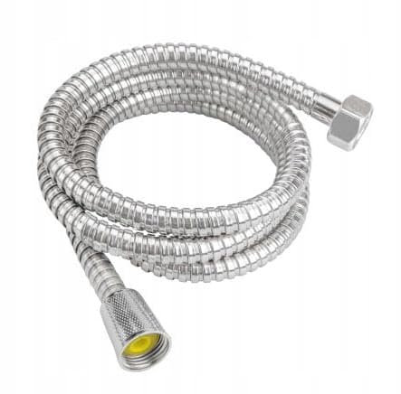 DomoDomo - Stoßdämpfender Duschschlauch für Badewanne 150 cm, Flexibel, Silber, Konisch, Hochwertig – Perfekte Verbindung für Dusche und Wanne, Langlebig und Rostfrei