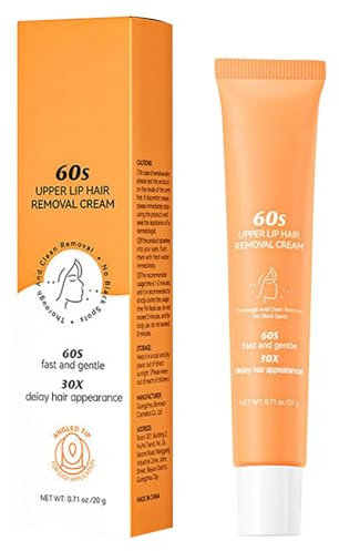 Enthaarungscreme Für Gesicht,Gesichtshaarentferner Für Frauen,Körper Haarentfernungscreme,Sanfte Oberlippen Haarentfernungs Creme,Schmerzfreie Gesichtshaarentferner Damen(20g)