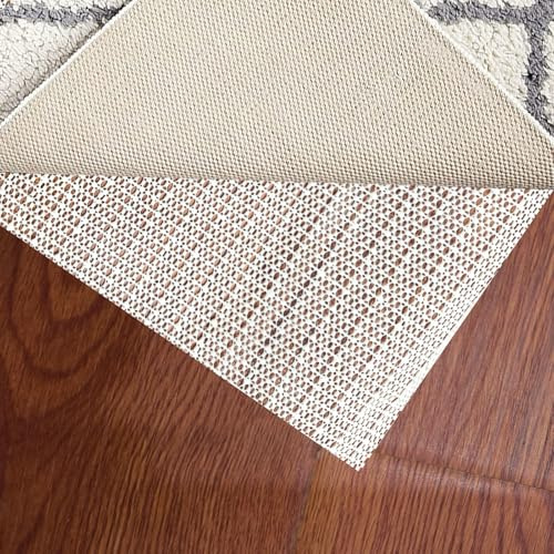 Anti-Slip Rug Underlay,Non-Slip Mat Liner for Wooden Floors,Carpeted and Hard Floors Cuttable PVC Rug Grippers for Laminate Floor & More (70 * 140CM)