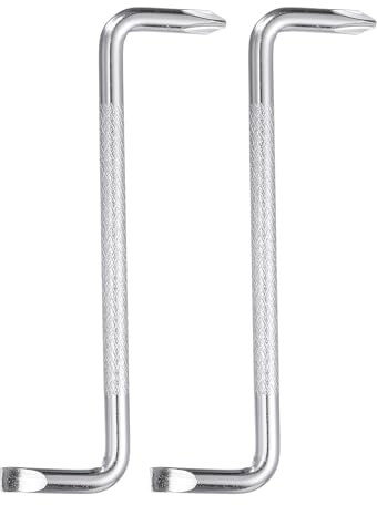 sourcing map 2pcs Offset Screwdriver Set PH1/SL5 Phillips Slotted Head Right Angle 90 Degree Screw Driver Double Ended Z-Type Hand Tool for Home Appliance Repair