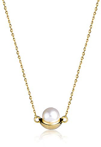 Liten planet 18k guldpläterad 925 silverhalsband