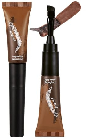 Ögonbrynsfärgning - vattentät ögonbrynsfärgning för kvinnor | Halvpermanent Peel Off Brow Tint Mascara med långvarig färg och skalbar finish, ger mer bakvatten, Maqui