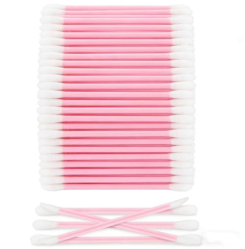50 Disposable Lip Brush Wands, Lipstick Applicator Lip Gloss Concealer Brushes, Pieces Pink Flocked Lips Brushes, Soft Eyeshadow Makeup Tool