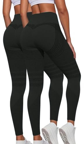 2026 Lot de 2 Legging Anti Cellulite Femme 3D Original, Leggings 3D Anti Cellulite, Legging à Compression - Minceur Taille Haute sans Couture Yoga Fitness Sport Pantalon S-5XL