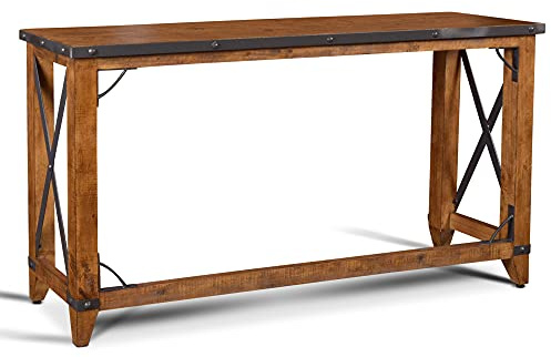 Sunset Trading Rustic City Counter Height Table, Natural Oak