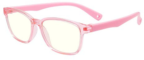 FOURCHEN gamme Enfant - Lunettes Anti Lumière Bleue pour ENFANT - Protégez vos Yeux des Ecrans, filtre Anti lumière bleue Anti Stress Fatigue Anti UV (transparent pink)