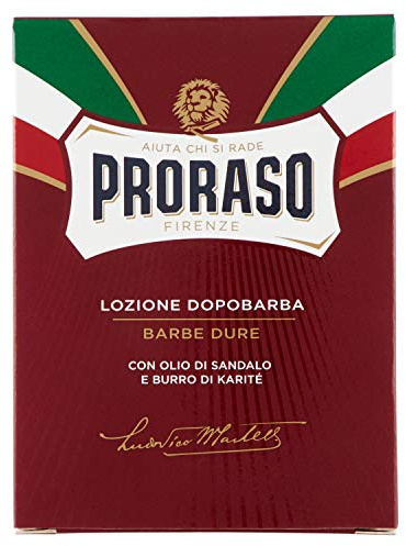 Proraso Lozione Dopobarba Barbe Dure, Rosso, 100 ml
