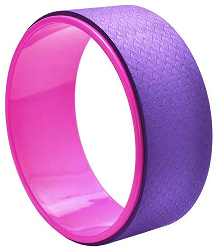 LIUJUAN Yoga Pilates Cerchio Vita Bodybuilding Pilates Palestra Allenamento Indietro Allenamento Ruota Anello Forte Rullo Indietro Barella Accesso All'Equilibrio-Viola_33 Cm di Diametro