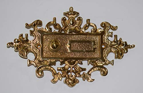 Graf von Gerlitzen Grafgriffe Antik Messing Tür Klingel 1 Türklingel Klingelschild Klingelplatte Gründerzeit K126P