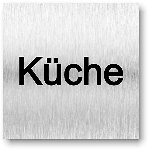 Türschild Küche UV Druck 12 x 12cm - 3mm Aluverbund - Made in Germany - Art.Nr. 2117