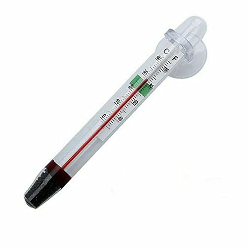 KOKOBASE Accurate Aquarium Thermometer - Easy-to-Install with Glass Suction Cup, Clear Temperature Readings, Ideal for Both Marine and Freshwater Tanks