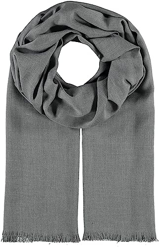 Giorgio Rimaldi einfarbiger Schal - 65 x 190 cm - Modische einfarbige Stola mit Fransen - Perfekt für den Frühling und Sommer Grau