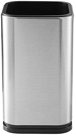 Josenidny Porta utensili da cucina in acciaio , per riporre da cucina, organizzatore di utensili, design rettangolare moderno, 17 x 10 cm