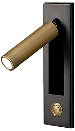 Luci da lettura, luce da parete per testata, luce di lettura, interruttore da incasso, lampade da parete per soggiorno, camera da letto, nero dorato