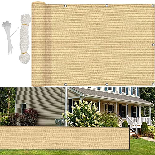 Recinzione Copertura per Balcone 85x200cm(33x79inch) Recinzione Copertura Schermante per Balcone Privacy Resistente alle intemperie per Balcone da Giardino, Giallo