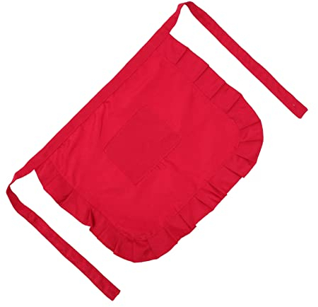 Zerodeko 1stk Rock Kellnerin- Taillenschürze. G?rtnerische Halbschürze Kurze Küche Schürze. Arbeitsschürze Malschürze Erwachsene Weiße Schürze Einfach Geschirrspüler Fräulein Polyester