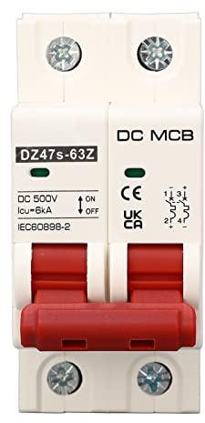 Disjoncteur DC, DC 500V Disjoncteur Miniature Installation Facile Conception Modulaire Arc Extincteur for Bateau Interrupteur automatique