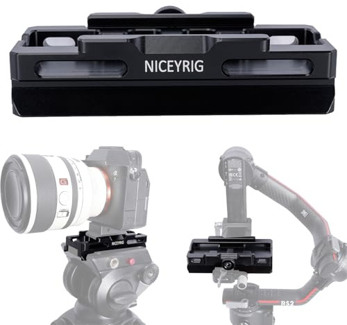 NICEYRIG Tripod Clamp Adapter, Arca-Swiss Converter for Camera Stabilizer | Arca-Swiss Converter、Manfrotto Tripod Mount、Gimbal Adapter、DJI Ronin、ZHIYUN WEEBILL