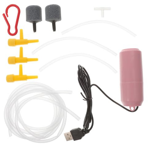 Housoutil 1 Satz Aquariumbelüfter Aquarium Luftpumpe Fischluftpumpe angelzubehör Premium-Luftpumpe Sauerstoff-Aquarium-Luftpumpe Haushalt Sauerstoffpumpe Geschenk Abs Rosa