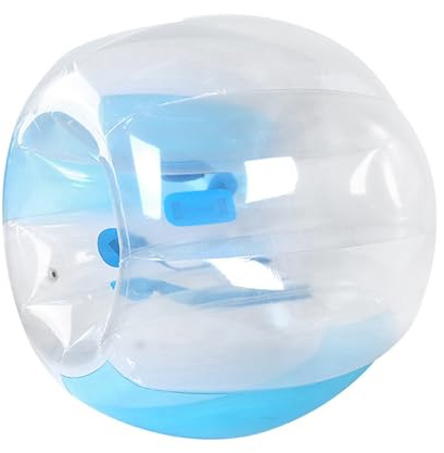Uppblåsbara bubbelbollar, 120 cm utomhus bubbelleksak aktiv lek fotbollsleksak för vuxna uppblåsbara speltillbehör (transparent blå)